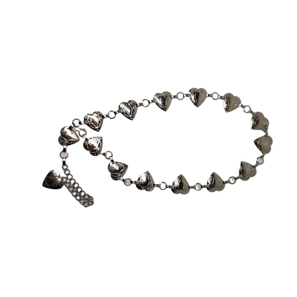 FASHION SILVER HEART CONCHO BELT